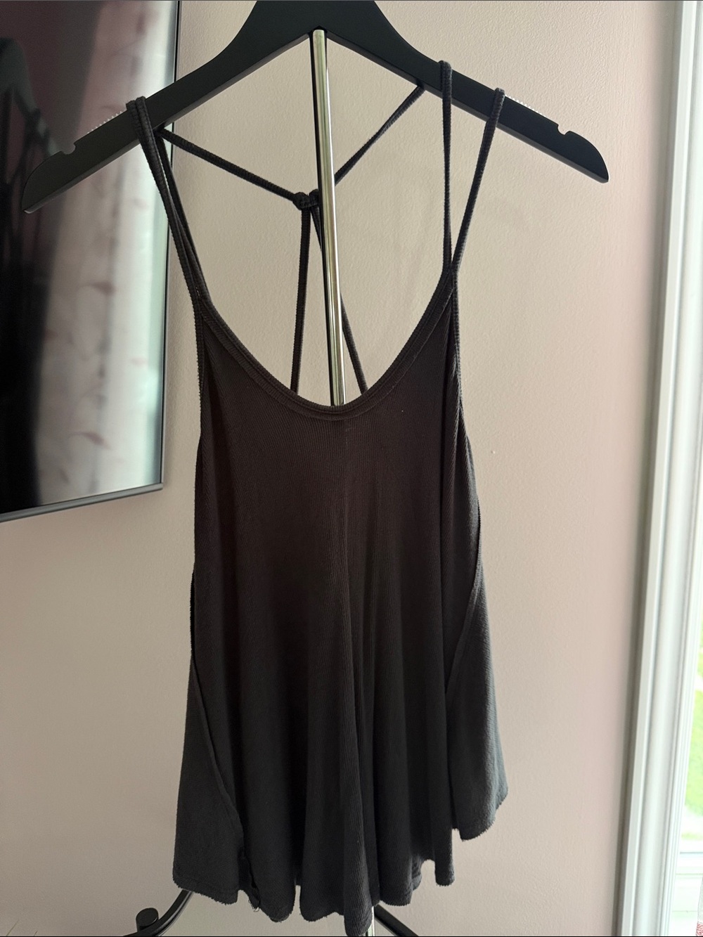Charcoal Women's Swing Tank Top – Lightweight Spaghetti Straps